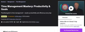 time management mastery - udemy