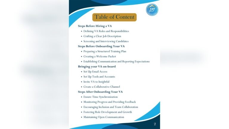 Va Onboarding Checklist