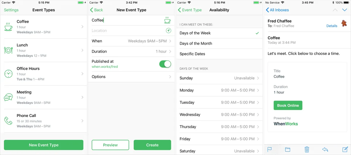 back-and-forth scheduling email coordination