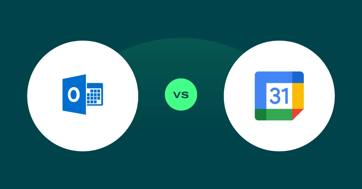 ecosystem comparison diagram Google Calendar vs Apple Calendar vs Outlook