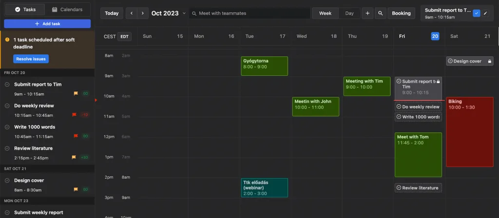 Motion AI calendar