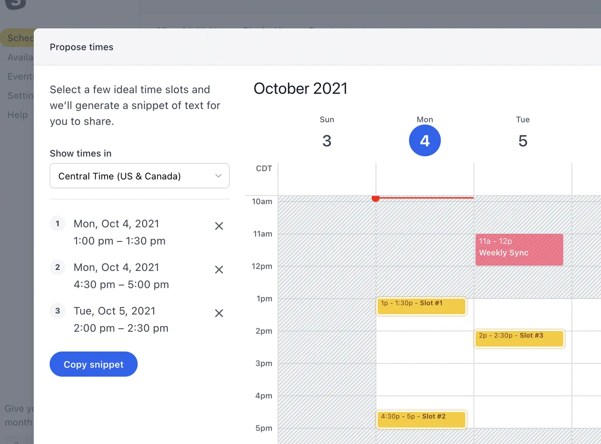 SavvyCal booking page