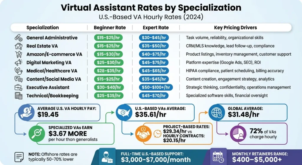 virtual assistant rates for entrepreneurs